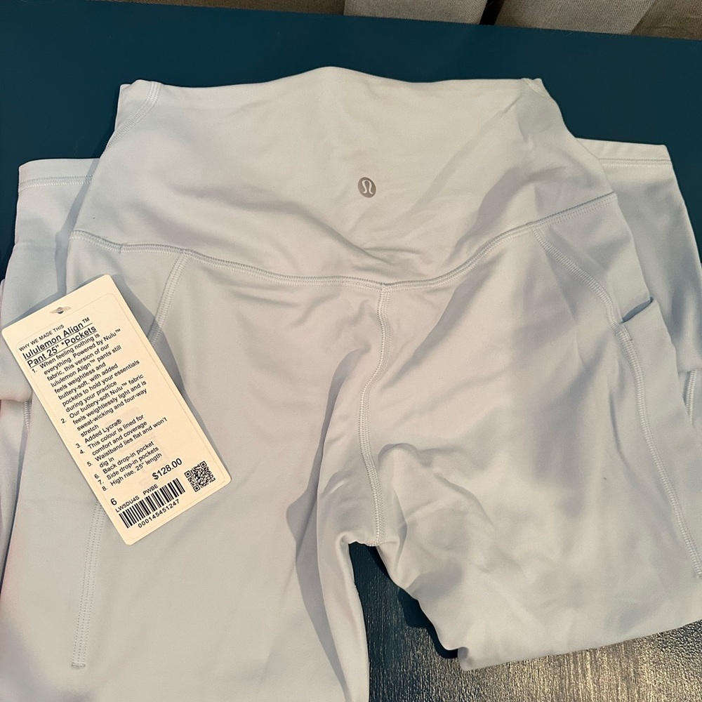 Lululemon High Rise Pocket Aligns Powder Blue